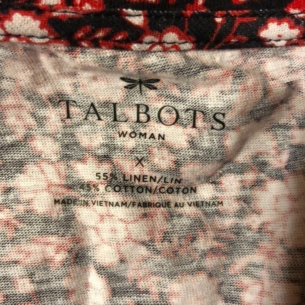 Talbots short sleeve floral shirt NWT - Picture 4 of 4